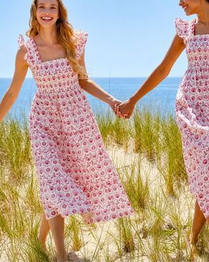 NWOT Hill House limited edition mermaid print Ellie nap dress, XXS